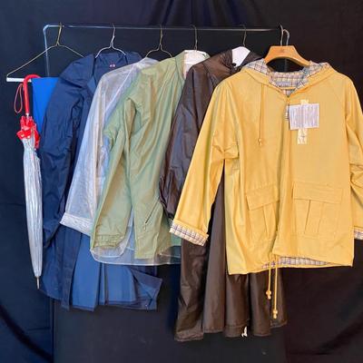 Vintage Rain Coats Including Thermal-Slicks And Ever-Dry (Size Medium/Large)