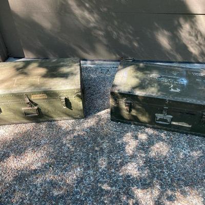 Antique Military Storage Trunks 