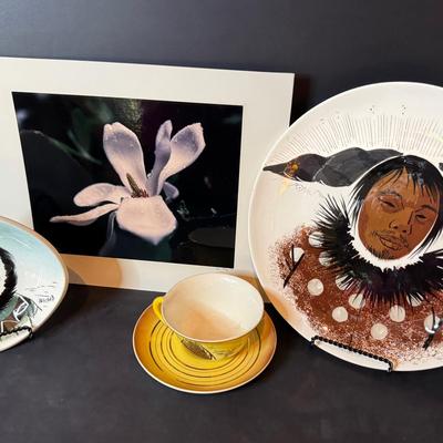 Eskimo Artwork, Sea Lion Teacup & Magnolia Photograph