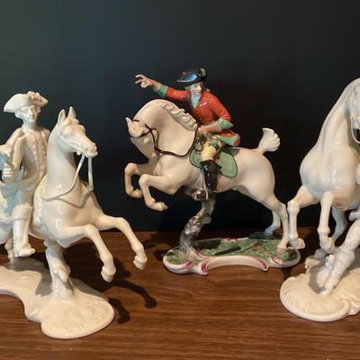 3 Rauch Nymphenburg Porcelain Figures 
