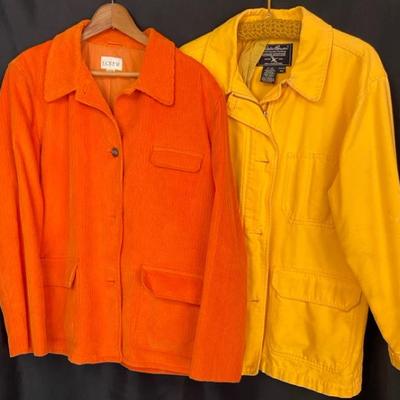 Vintage J. Crew Corduroy Jacket (Fits Like Size Large) And Eddie Bauer Chore Coat (Size Medium)