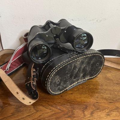 Vintage Binoculars And Carry Bag