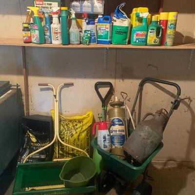 Chemical Yard Lot With Fertilizer Spreaders & Vintage Sprayers