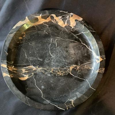 Vintage Royal Haeger Ceramic Vase With Marble Plate