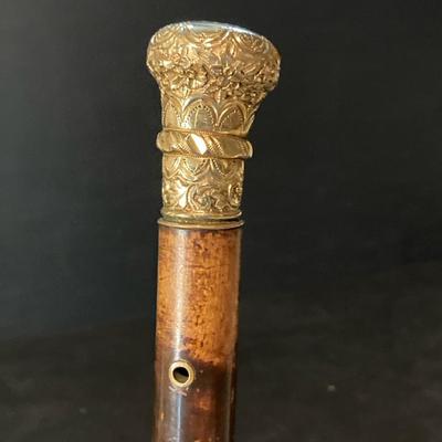 Antique Gold Plated Bamboo Cane