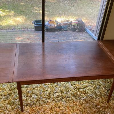 Mid Century Danish Teak Expandable Dining Table