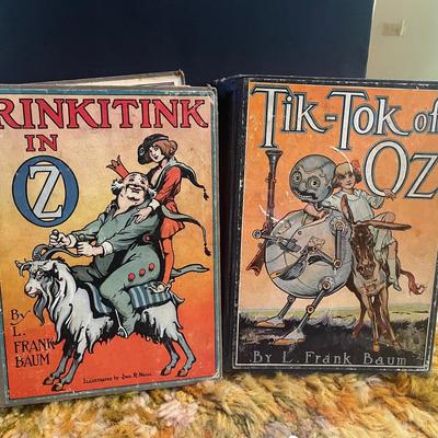 Antique Frank L. Baum: Rinkitnik In Oz And Tik-Tok Of Oz