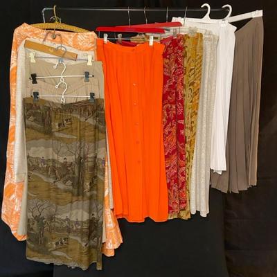 Vintage Formal And Floral Skirts Including 100% Silk (Sizes 12/Large)