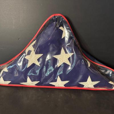 Folded American Flag In Protective Bag