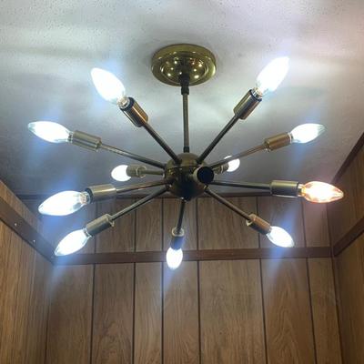 Sale Photo Thumbnail #30: Mid Century Sputnik ceiling fixture