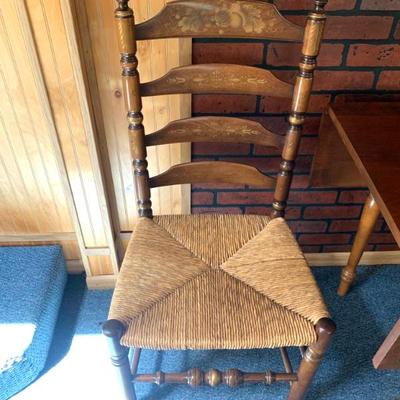Sale Photo Thumbnail #39: Pr. of Hitchcock ladder-back chairs