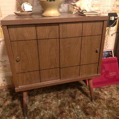 Sale Photo Thumbnail #87: Vtg. record cabinet.
