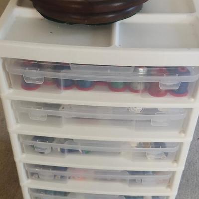 Threads of Every Color in Storage Container