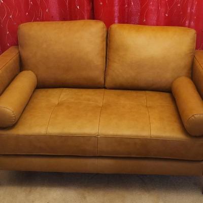 Another Naomi Home Furnishings Leather Loveseat Sofa