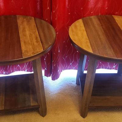 Pair of Round End Tables
