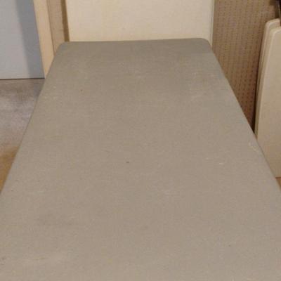 Small Collapsible Tables, 2 White Lifetime, 1 Gray