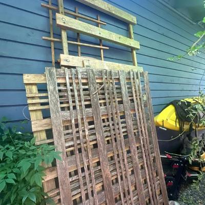 Wood trellis