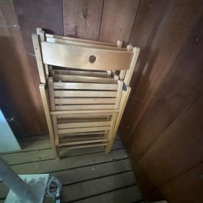Wood folding chairs