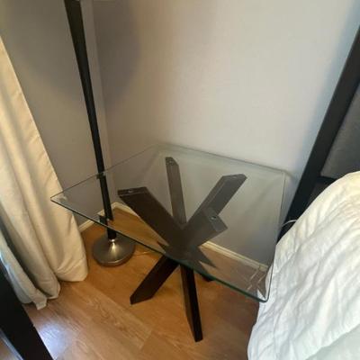 Glass side table