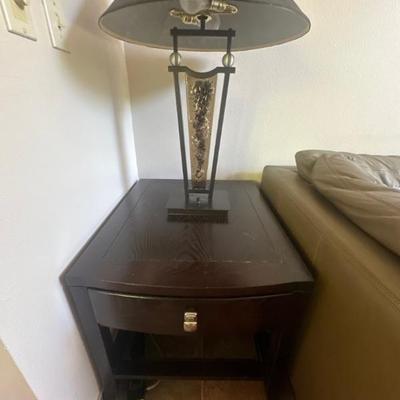 Side table & lamp
