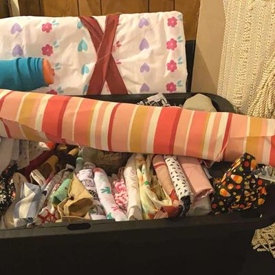 Colorful Fabric and Trim Assortment Featuring Conso Bullion Fringe