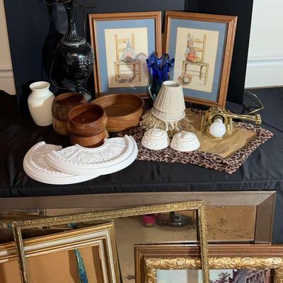 Framed Bunny Art by Jeanne Mack & Mixed Home Decor