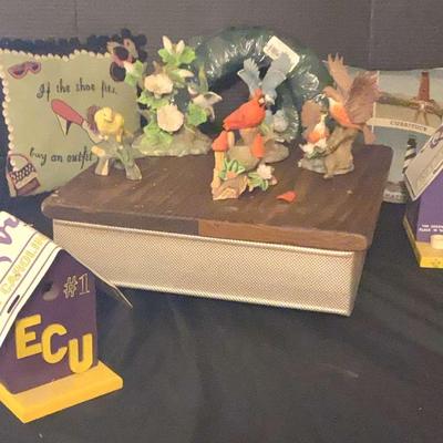 Lazy Susan, ECU Birdhouses, Porcelain Birds and More