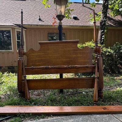 Vintage Solid Wood Bed Frame 