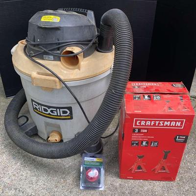 Ridgid Wet/Dry Vac, Craftsman Jack Stands & ParkPower Battery Switch