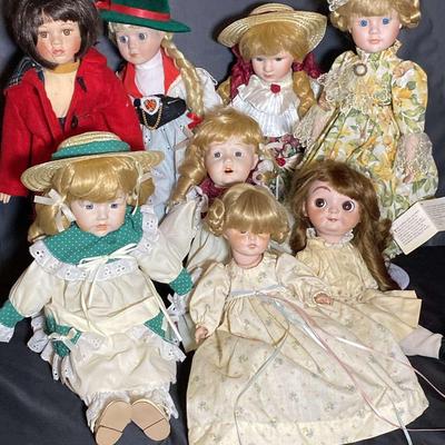 Porcelain Doll Collection Featuring SFBJ Paris, Bell Ceramics & Special Edition Antique Heritage