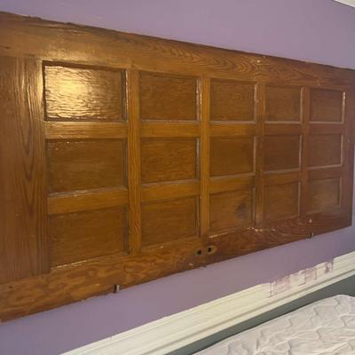Wall-Mounted Vintage Solid Wood Panel Door