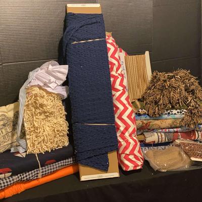 Large Fabric and Trim Collection Featuring Rolls and Fringe