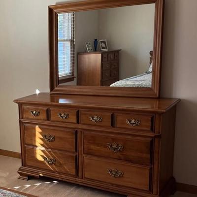 Sale Photo Thumbnail #15: Indiana hard maple dresser and mirror, $650