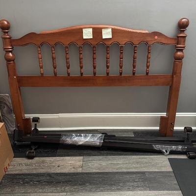 Maple headboard queen with bed rails, $195