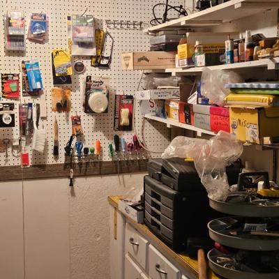 Workshops in barn and basement!