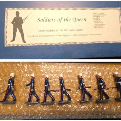 Soldiers Of The Queen, 7 Handcast-Handpainted 54mm Figures Royal Marines 