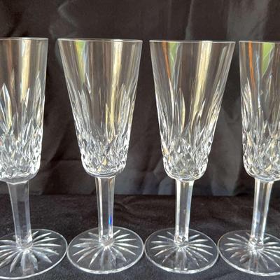 Lismore By Waterford Fluted Champagne Glasses Set Of 4
