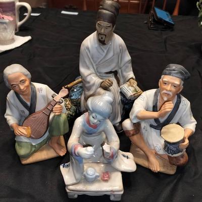 Asian Collectible Ceramic Figure Assortment By Homco & More