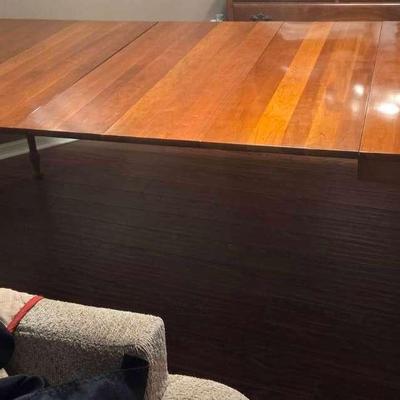 Kling 2-12 Seat Maple Drop Leaf Vintage Table With Table Pads And All Leafs (ONLY Table)