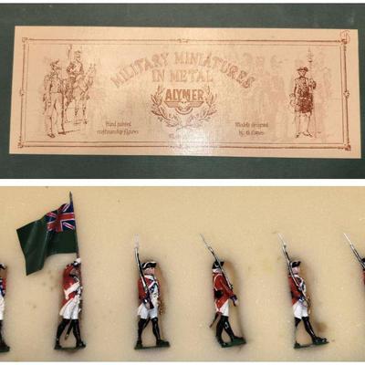 Alymer American Revolution British Infantry Marching Military Miniatures In Metal AB-64 Toy Soldiers
