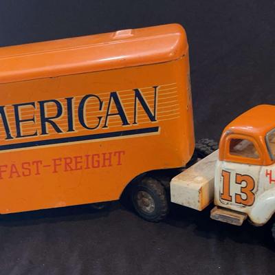 Vintage American Fast-Freight Moving Truck & Semi Trailer