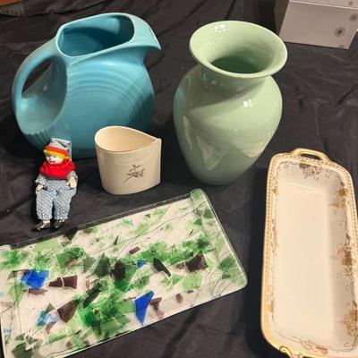 Assortment Of Ceramic And Glassware By Fiestaware, Sadek YAMAJI, And More - 5 Pcs  