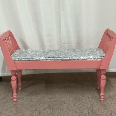 Farmhouse Style Pink Bench 