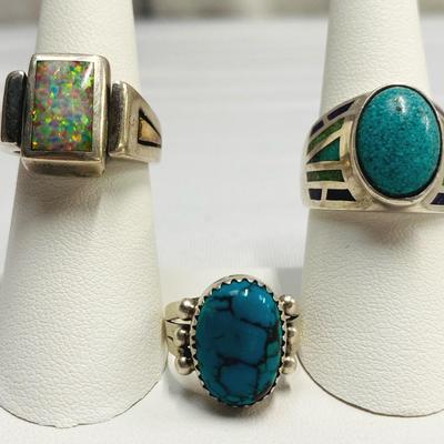 Trio Of Native Made Rings 