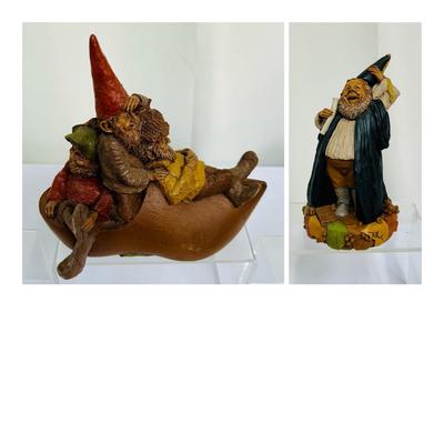 (2) Tom Clark Signed Autographed Gnomes