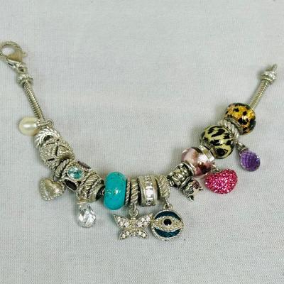 Judith Ripka Sterling Charm Bracelet