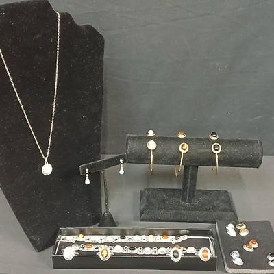 Stone Cabochon Multicolor Jewelry Sets