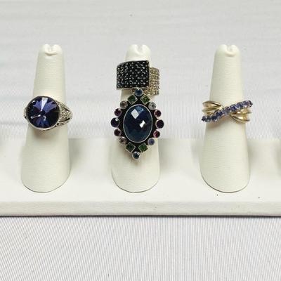 Amethyst & Sterling Rings 