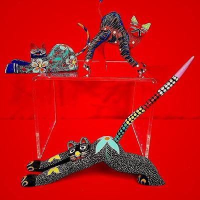 Trio of Alebrije Cats 