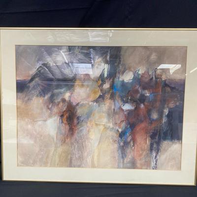 Original Carole Myers Mixed Media Framed Painting